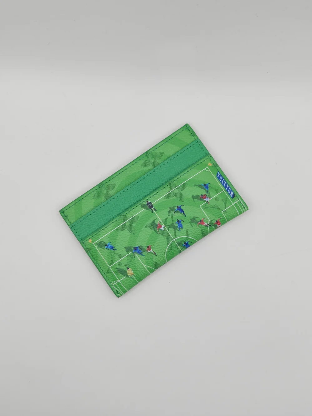 Green Soccer Field Lv Card Holder